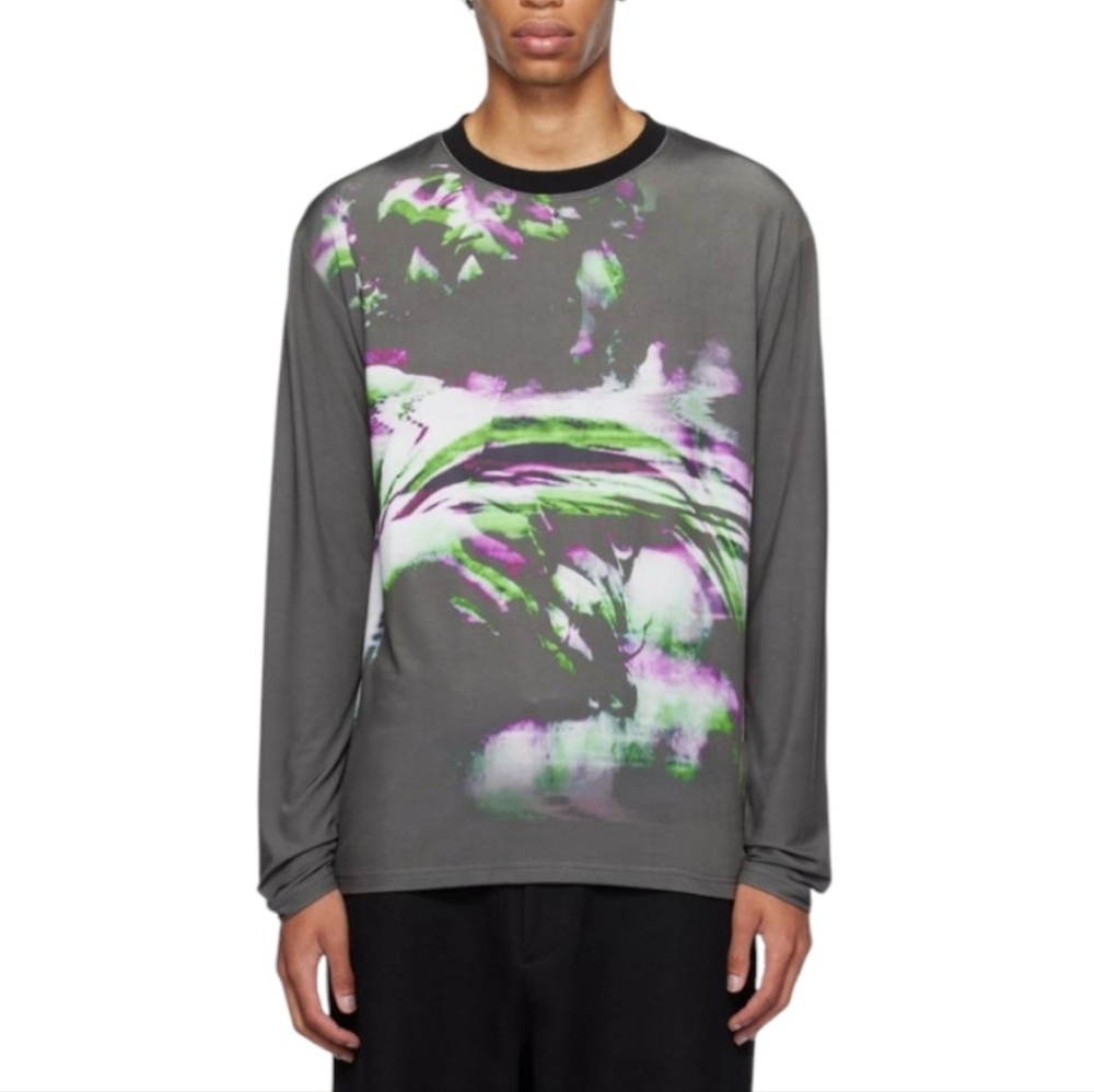 ANDERSSON BELL | Gray Linycius Long Sleeve T-Shirt in Size Large